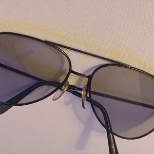Vintage Black Aviator Sunglasses NOS